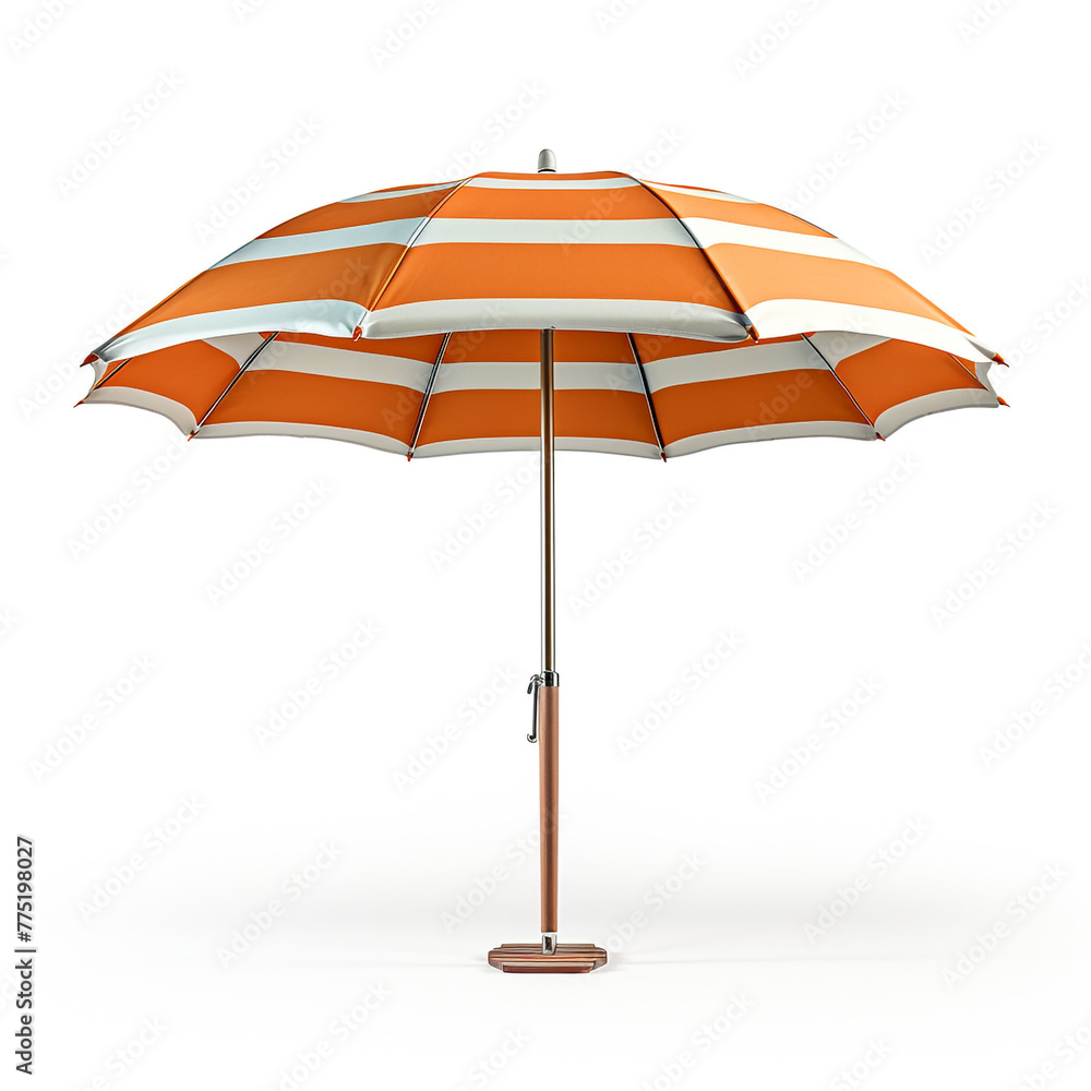 beach Umbrella on white backround сreated with Generative Ai beach Umbrella on white backround сreated with Generative Ai
