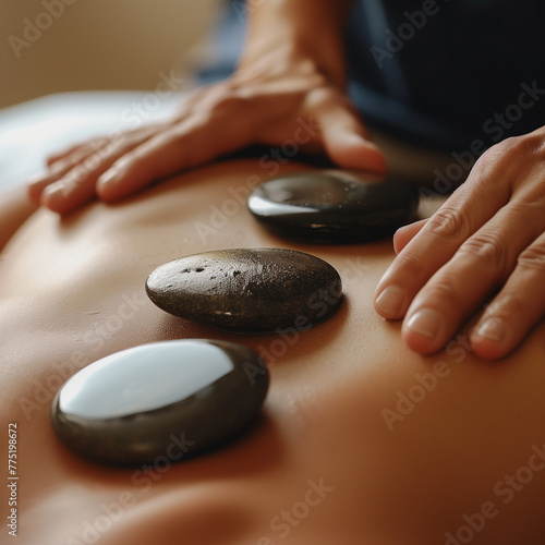 Professional Hot Stone Massage  Relaxing  Holistic Therapy in Spa