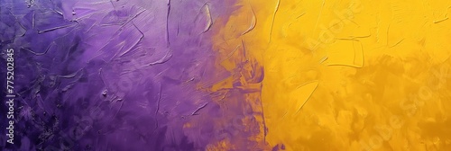 A beautifully textured gradient wall transitioning from deep purple to a bright yellow, depicting change and transition photo