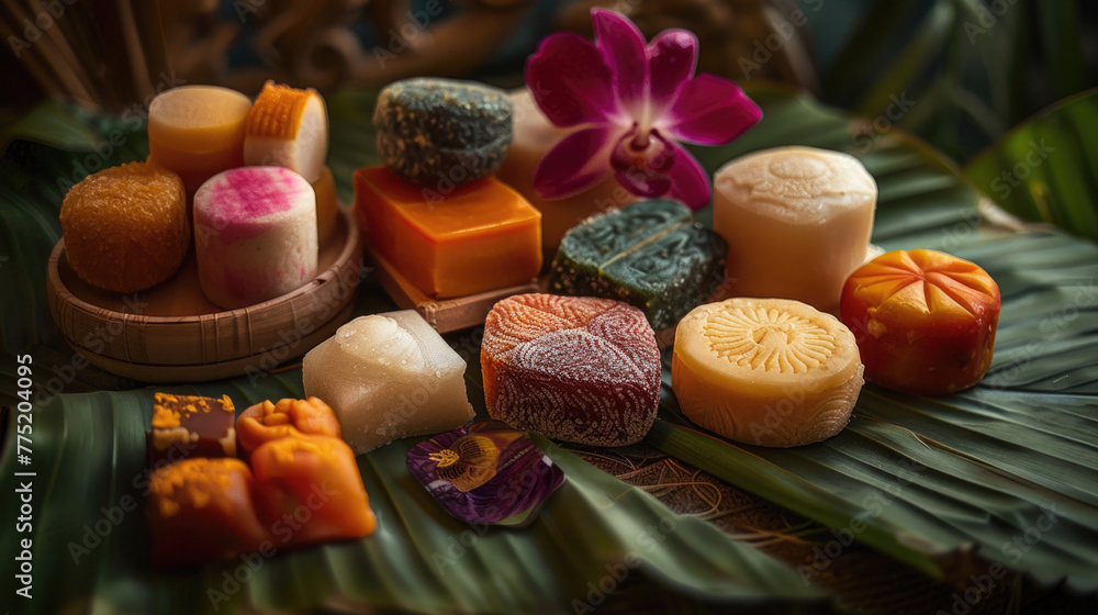 Fototapeta premium Elegant photo of Sinhalese sweets 