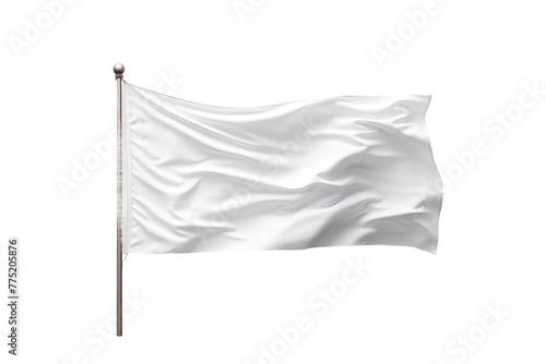 Ethereal Dance of the White Flag. White or PNG Transparent Background.