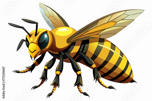 Hyper-ultrarealistic 3D bee in various positions.