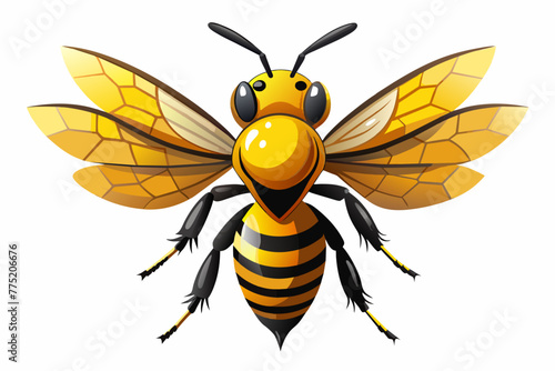 Hyper-ultrarealistic 3D bee in various positions. © mk graphics