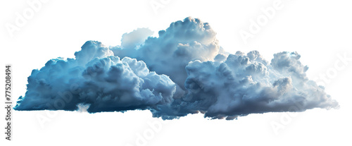 Fluffy cumulus cloud isolated on transparent background