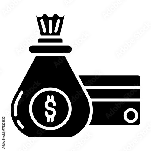 money bag and credit card