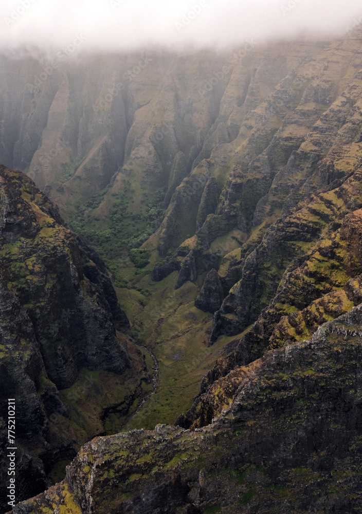 Aerial view of Na Pali Coast, Kauai Island, Hawaii Aerial view of Na Pali Coast, Kauai Island, Hawaii