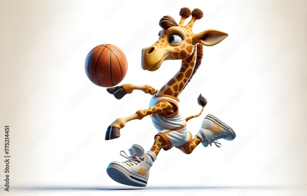 a giraffe playing basketball a giraffe playing basketball
