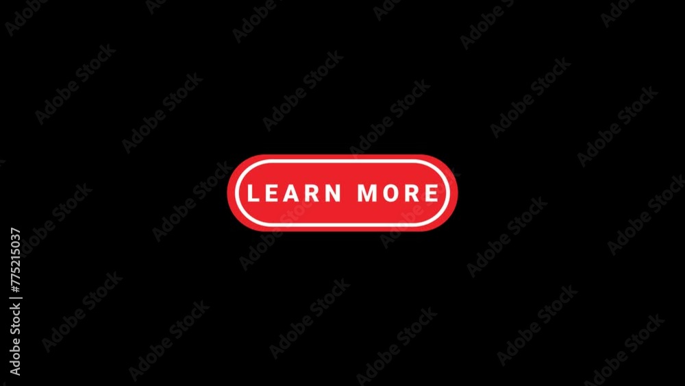 Mouse cursor clicking read learn more button with white text. 4k animation motion graphics isolated on black with alpha channel. Mouse cursor clicking read learn more button with white text. 4k animation motion graphics isolated on black with alpha channel.