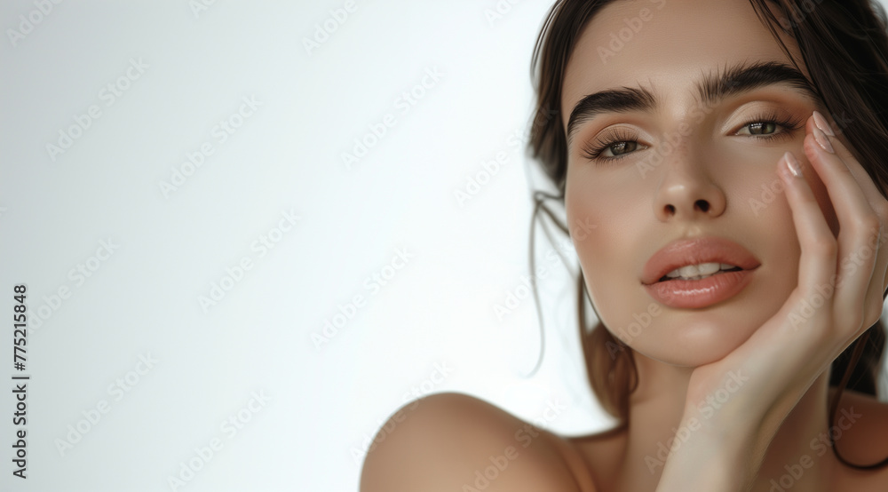 woman doing skin care