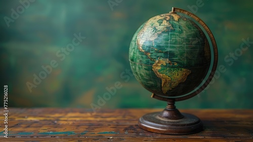 A device for teaching foreign languages on a green background, solid color background, 4k, ultra hd