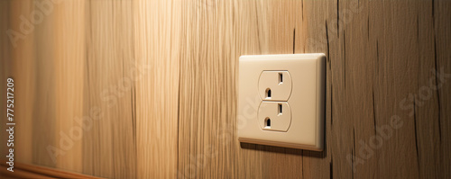 Close-up image of a dual electrical outlet