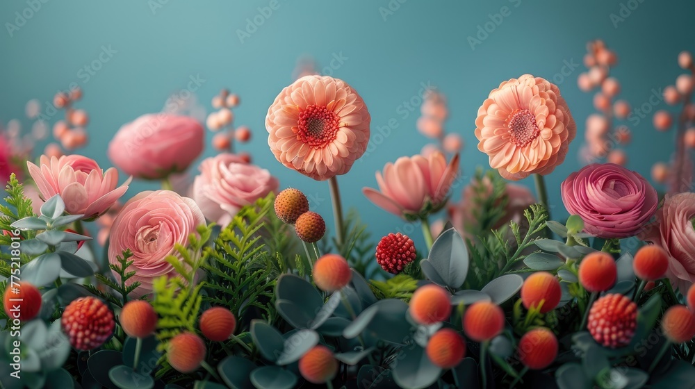 Easter arrangements with spring flowers and greenery, solid color background, 4k, ultra hd Easter arrangements with spring flowers and greenery, solid color background, 4k, ultra hd