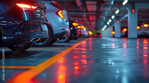 Smart systems for parking management, solid color background, 4k, ultra hd