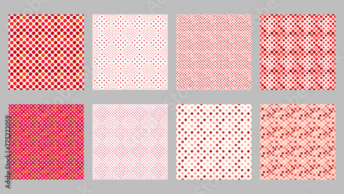 Geometrical seamless circle pattern background collection -  vector designs from circles