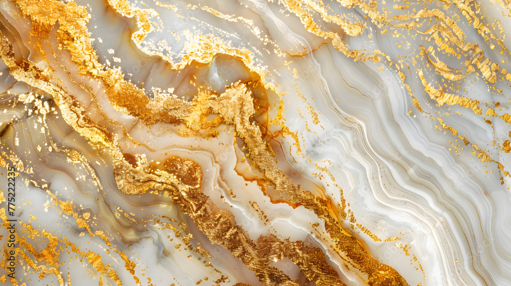 Luxury gold marble ink paper textures on white background. Chaotic abstract organic design. Luxury gold marble ink paper textures on white background. Chaotic abstract organic design.
