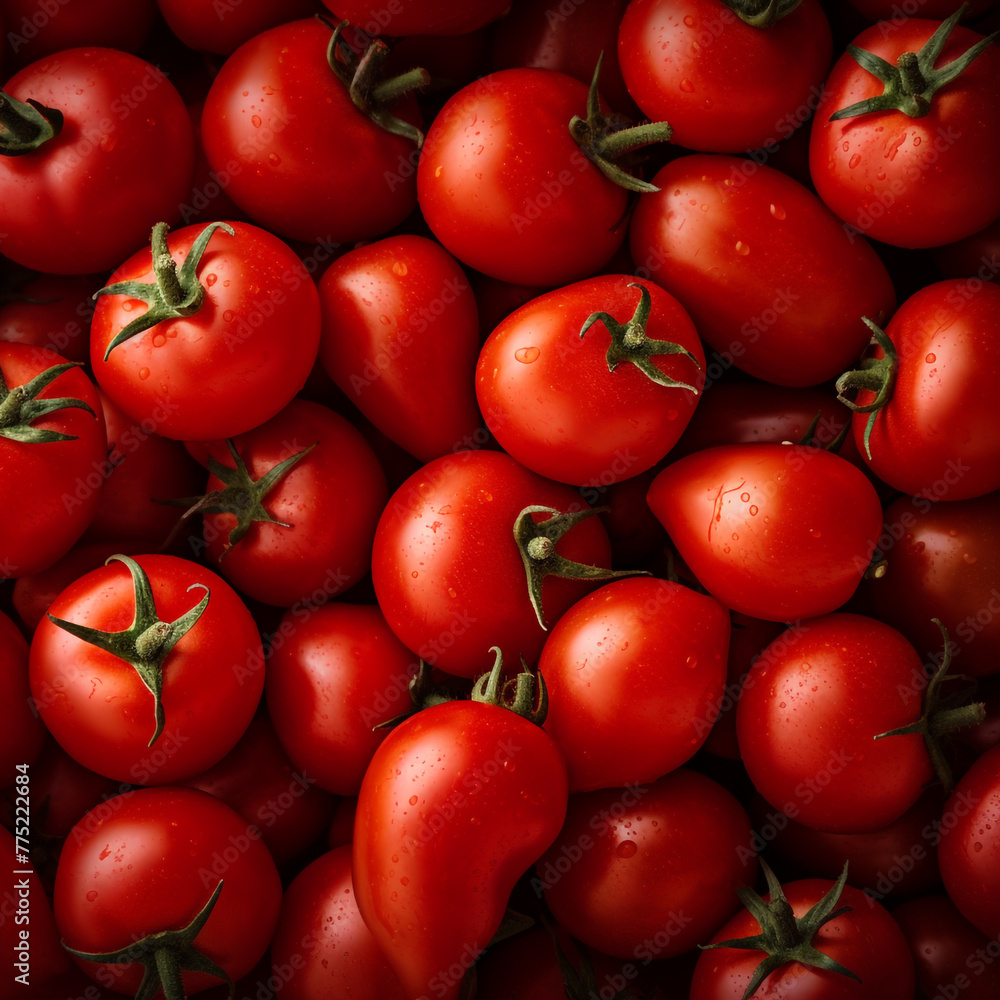 set of tomatoes on background сreated with Generative Ai set of tomatoes on background сreated with Generative Ai