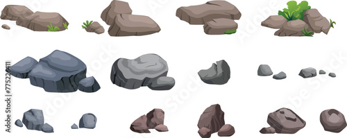 stones and shrubs - Stone for the beautiful garden decoration.