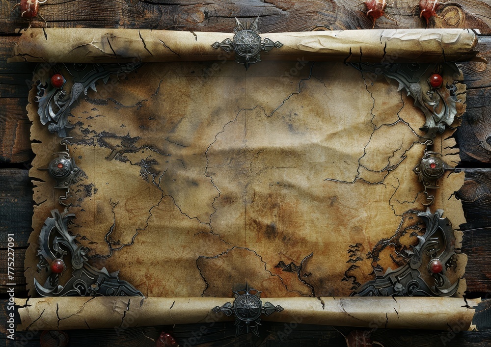 custom made wallpaper toronto digitalOld paper like background for menu, with soft dungeons and dragons details at the edges.