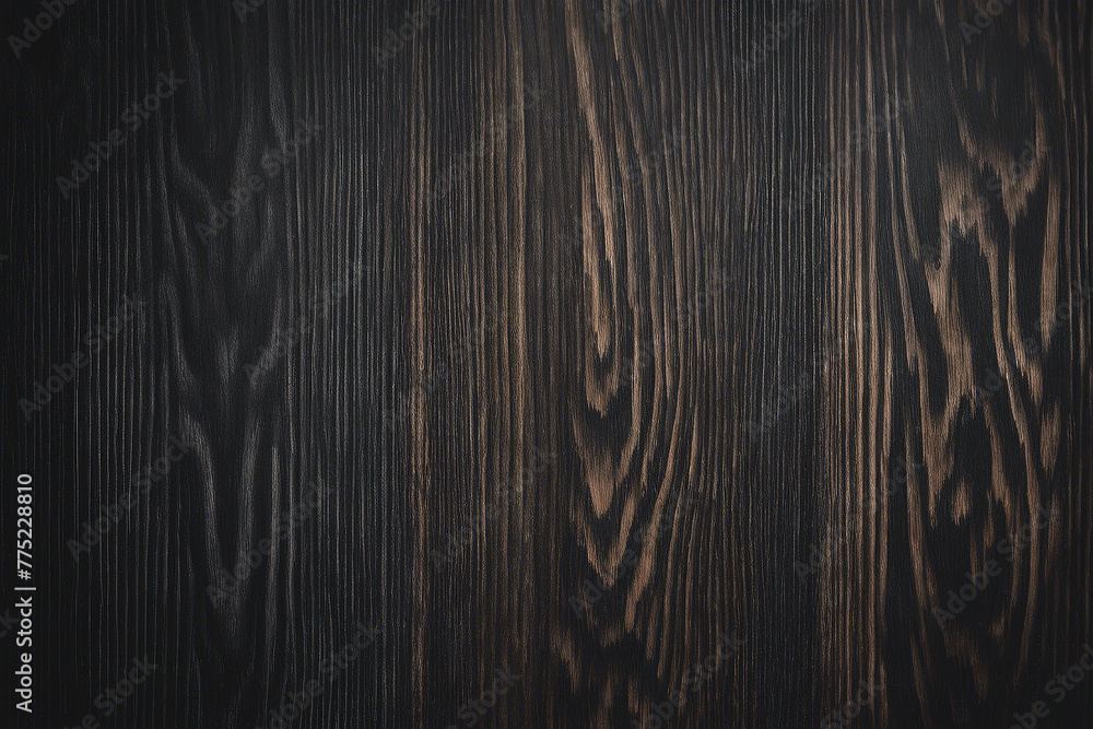 Fototapeta premium Surface of a Black and Brown Mahogany wood wall wooden plank board texture background with grains and structures