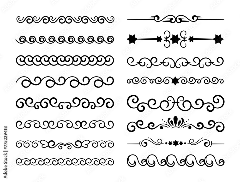 Vector calligraphic and ornament design