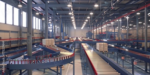 A symphony of conveyors operates within the warehouse, showcasing the pinnacle of logistics automation