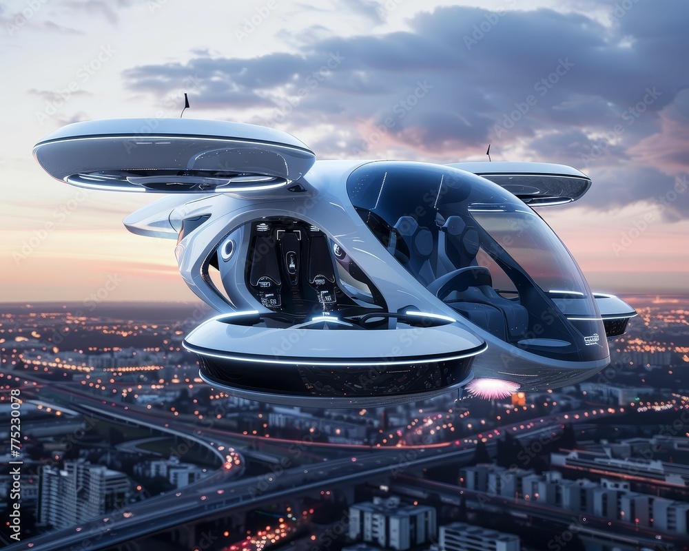 The future of transportation, beyond wheels and wings - obrazy, fototapety, plakaty 