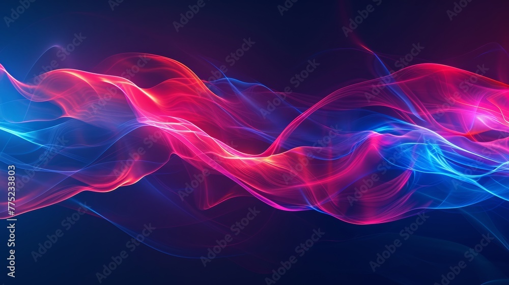 Abstract colorful light waves on dark background Abstract colorful light waves on dark background