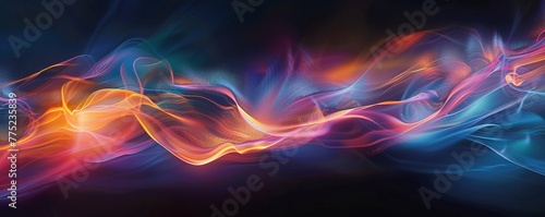 Abstract colorful light waves