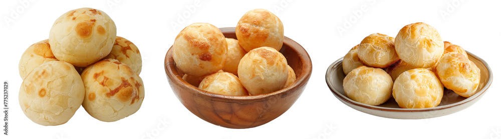 Pão de Queijo, Brazilian food, isolated or transparent Pão de Queijo, Brazilian food, isolated or transparent