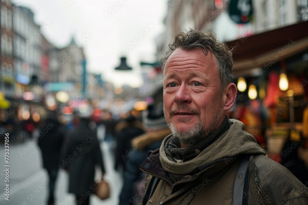 Portrait of a middle-aged man in London, UK. Portrait of a middle-aged man in London, UK.