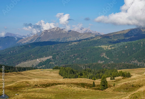 Summer view of the famous Pale di San Martino  landscape, near San Martino di Castrozza, Italian Dolomites, Europe                         © Rechitan Sorin