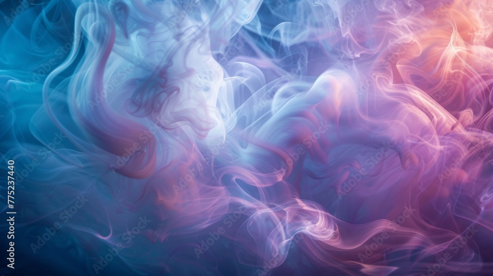 Abstract colorful smoke swirls