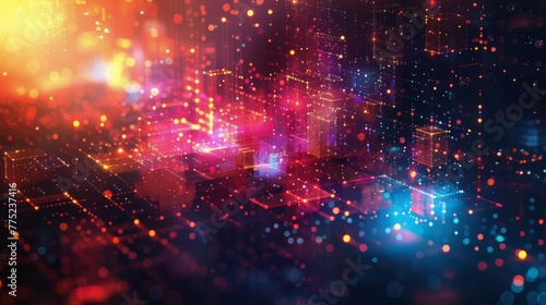 Vibrant Abstract Background With Bright Lights