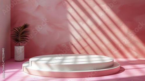 White Object on Pink Surface