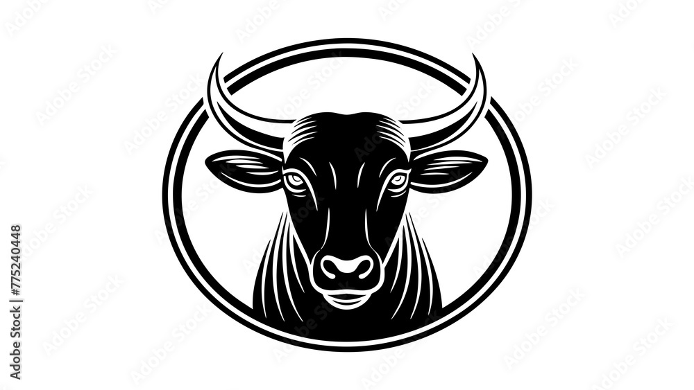 a-zebu-icon-in-circle-logo white background vector illustration a-zebu-icon-in-circle-logo white background vector illustration