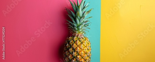 Pineapple on a colorful background