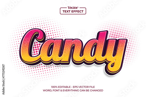 Candy text sweet style editable text effect
