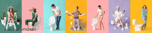 Group of young women with t...