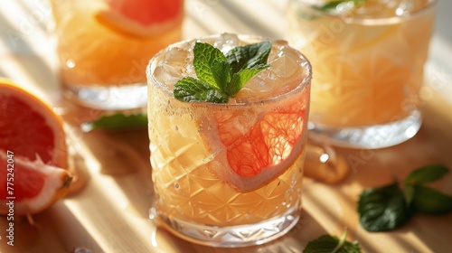 Assorted Drinks in Glasses