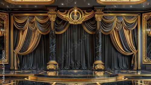 Chairs Arranged in Front of a Stage