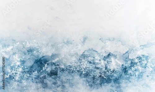 Premium Background. Painting with blue paint, paint application technique, stains, painting, soft watercolor. Luxury art for flyer, poster, notepad.