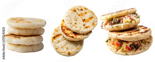 Arepas food, isolated or transparent