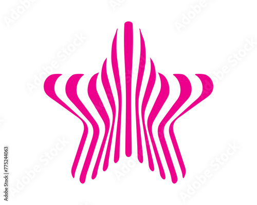 pink and white background and star
