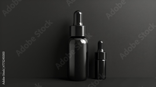 Black Bottles on Black Surface