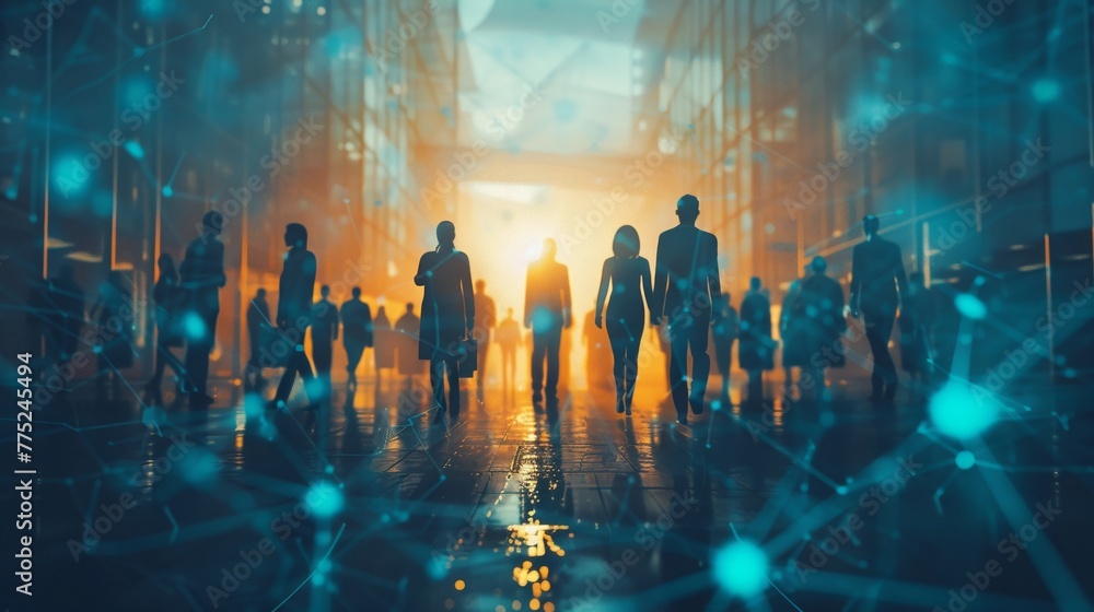 Obraz premium An AIgenerated image of a team of corporate professionals working together