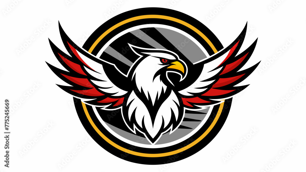 Obraz premium a-eaglet-icon-in-circle-logo vector illustration