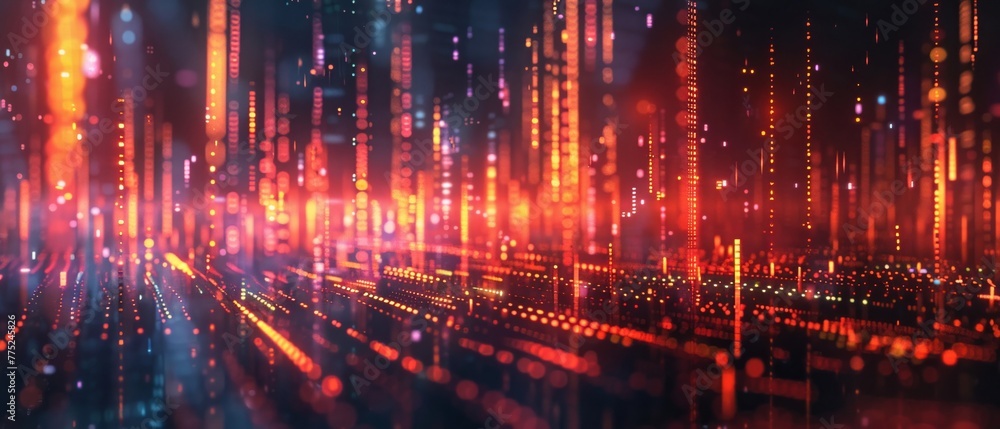 A digital art piece inspired by financial data A digital art piece inspired by financial data
