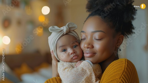 Woman Holding Little Girl