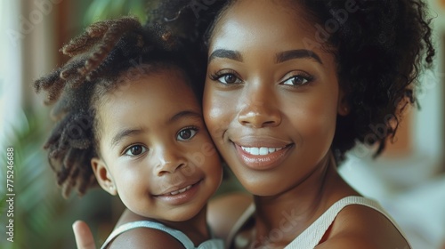 Woman Holding Small Child