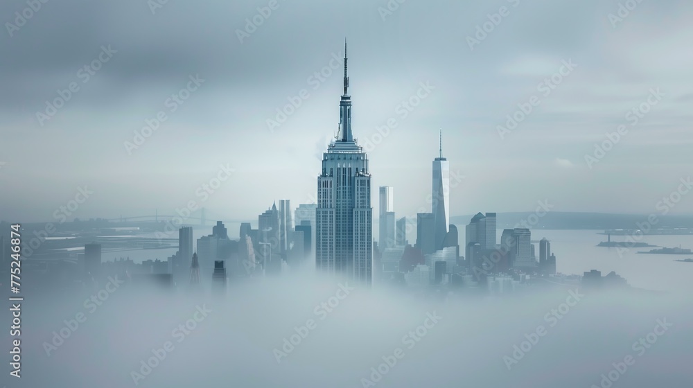 Famous places in New York, Empire State Building in Fog